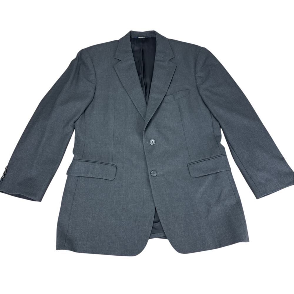 Brooks Brothers 346 Suit Jacket Mens 42M Charcoal Gray Stretch Wool Blazer